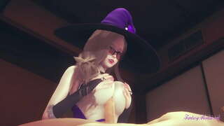 Хентай Genshin Impact - Вид от первого лица: Лиза делает тит-джоб, минет и ее трахают